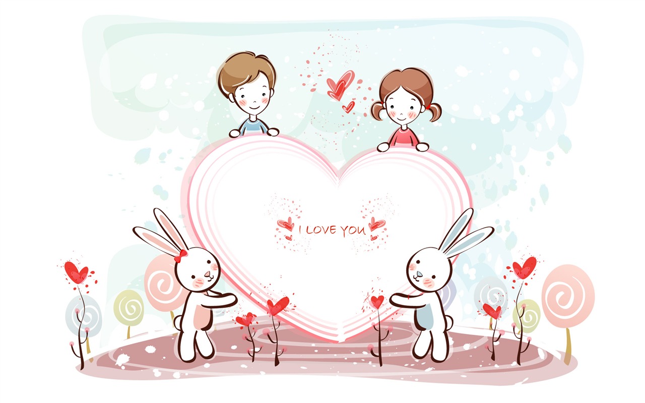 Cartoon Valentinstag Wallpaper (2) #13 - 1280x800