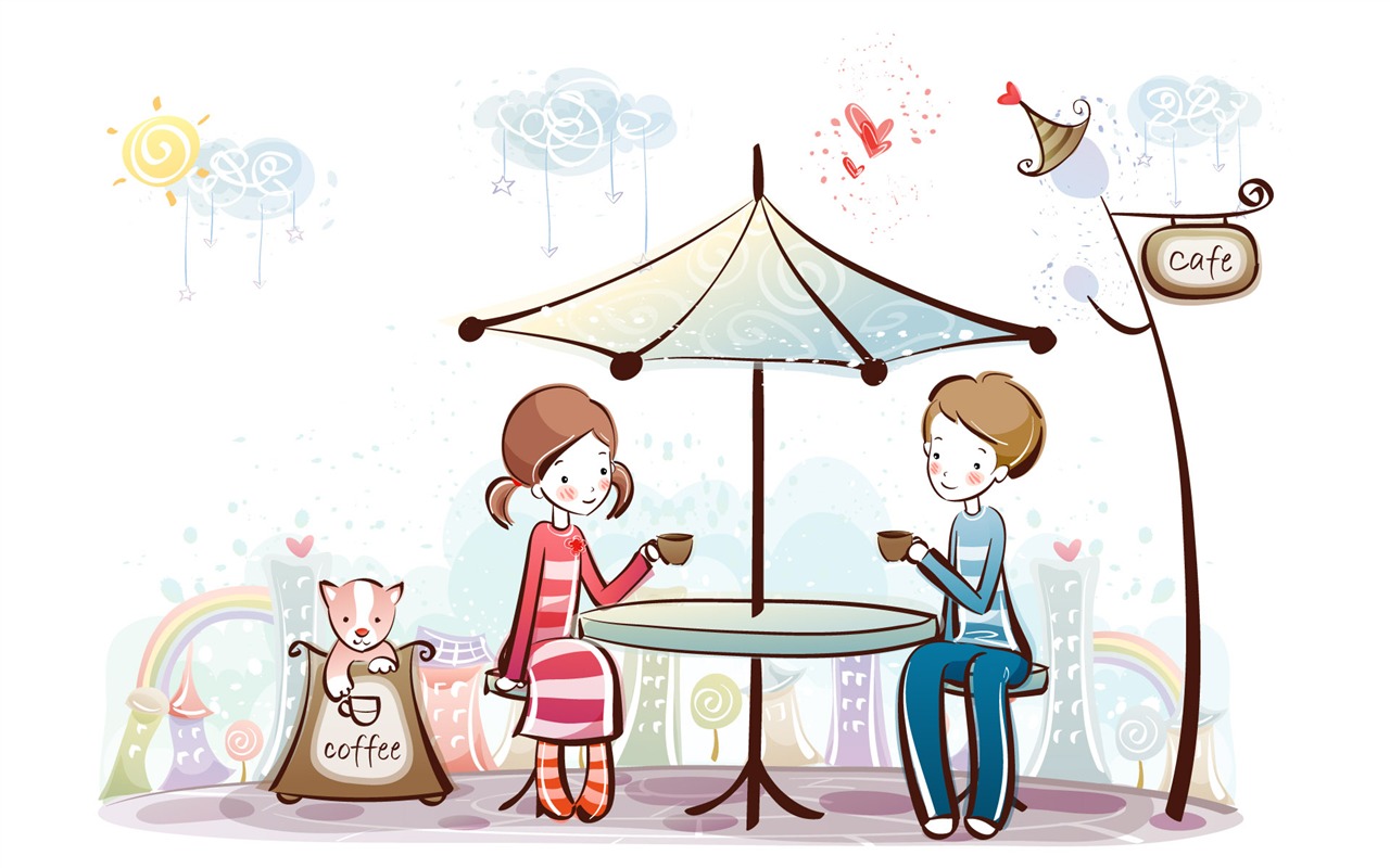 Cartoon Valentine's Day wallpapers (2) #18 - 1280x800