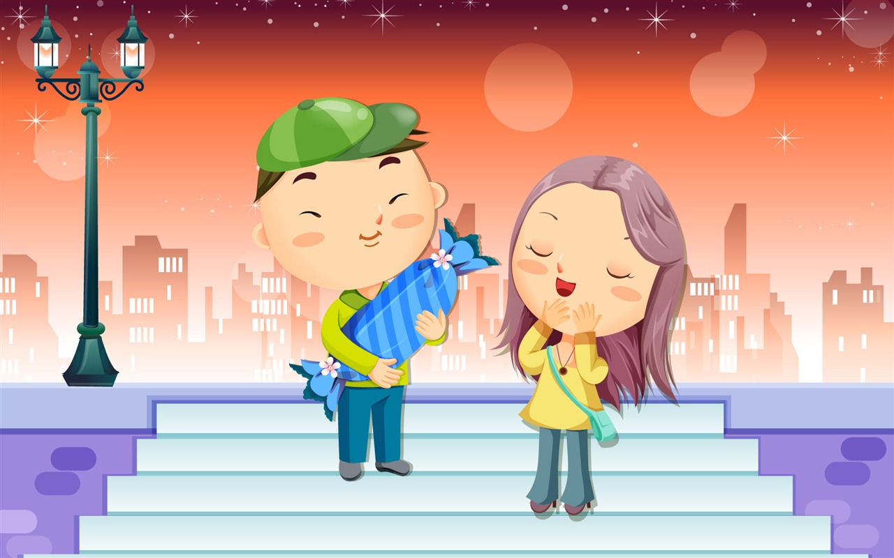Valentine's Day Vector Love Wallpaper (2) #6 - 1280x800