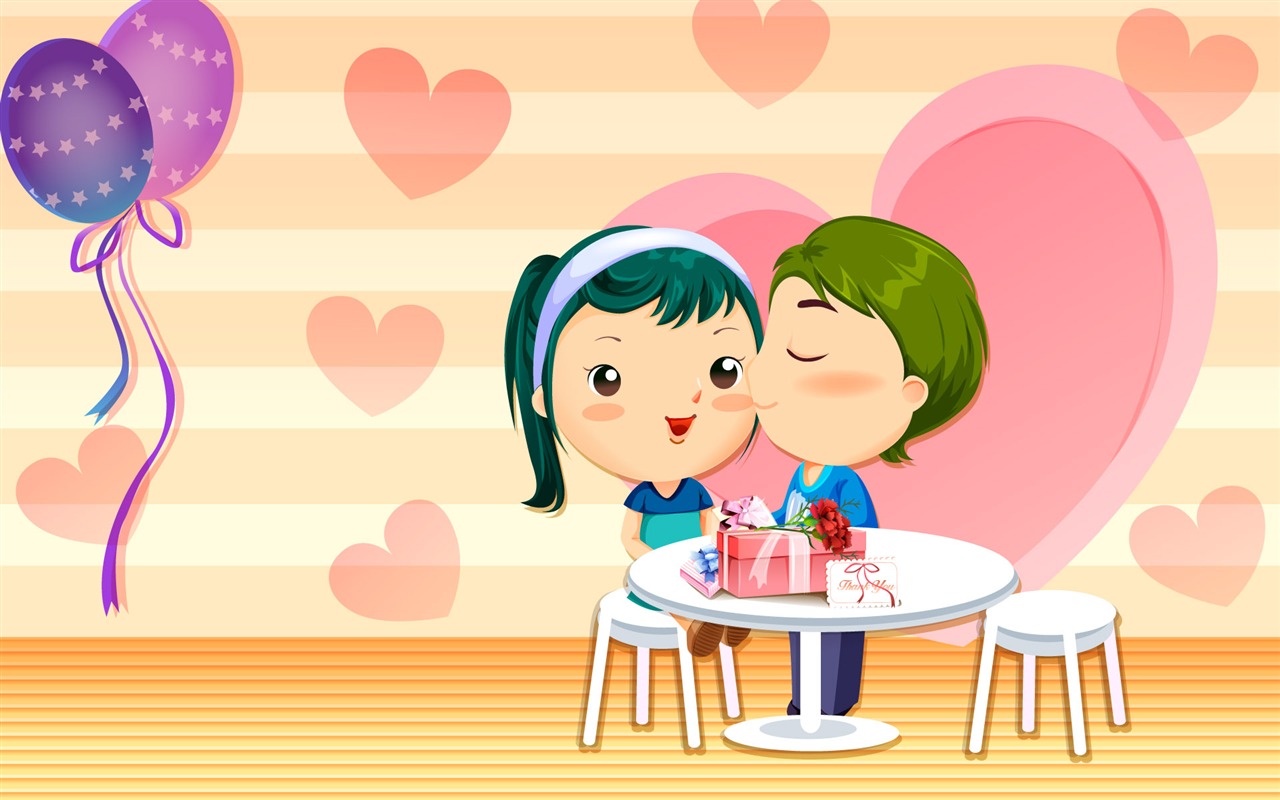 Valentinstag Love Vector Wallpaper (2) #18 - 1280x800