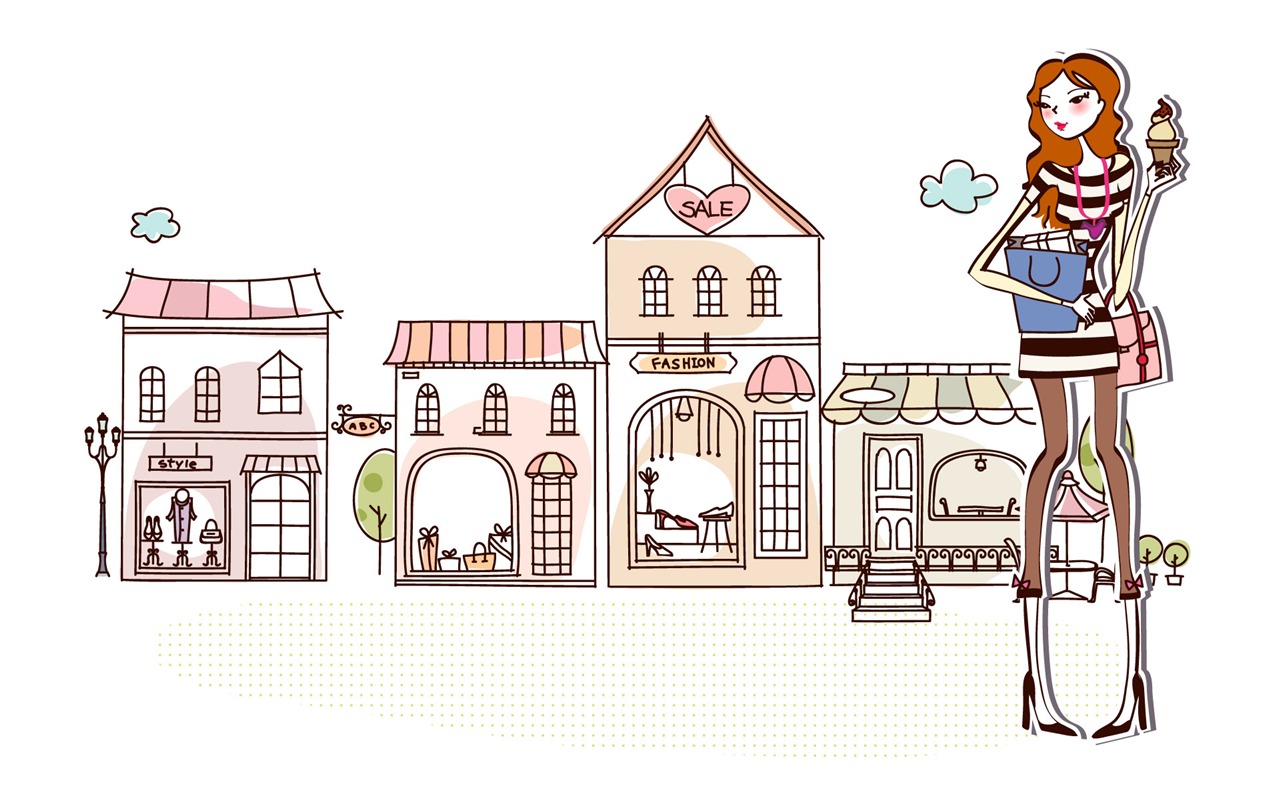 時尚購物女性壁紙(三) #17 - 1280x800