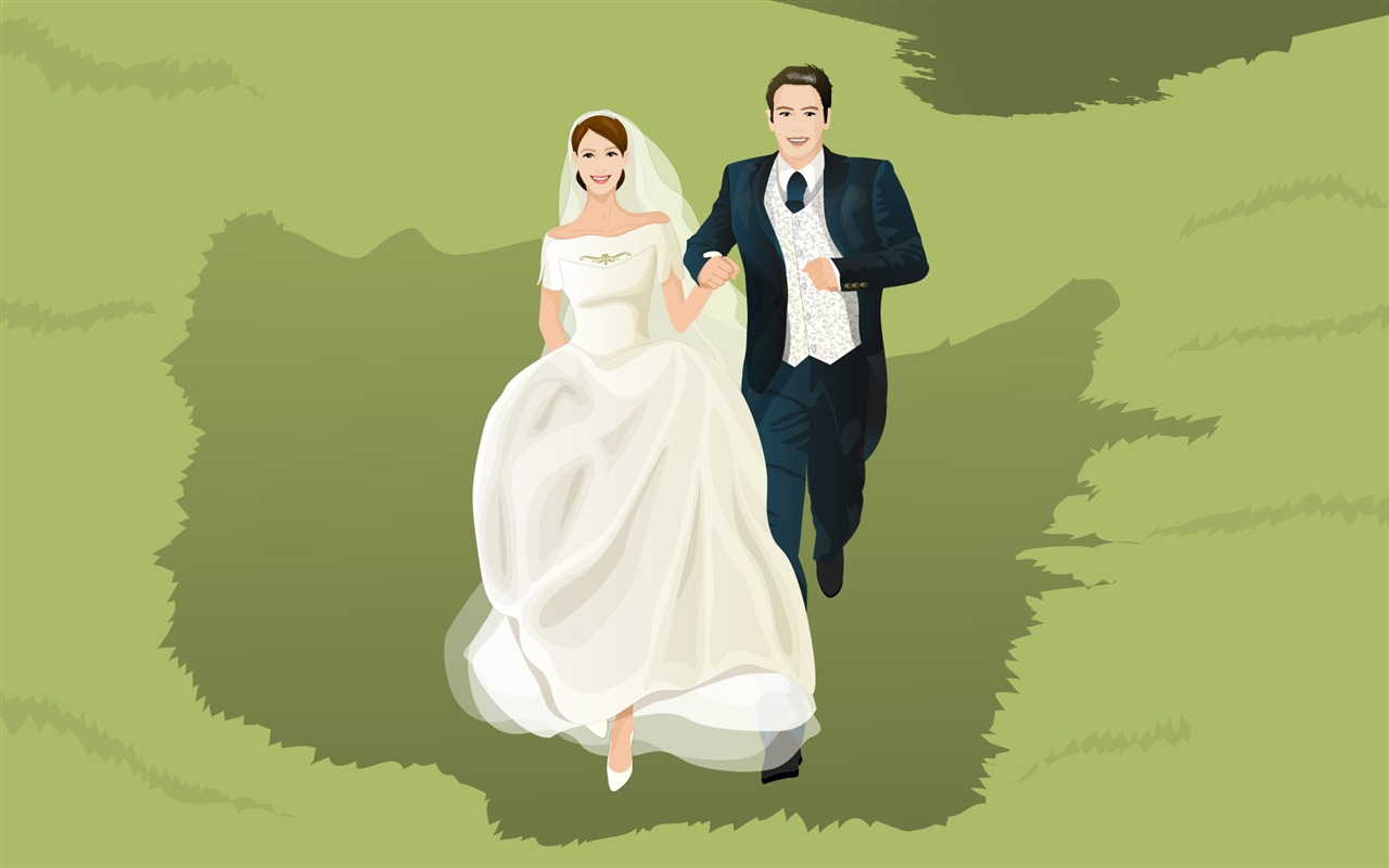 Vector Wallpaper Hochzeit Braut (2) #6 - 1280x800