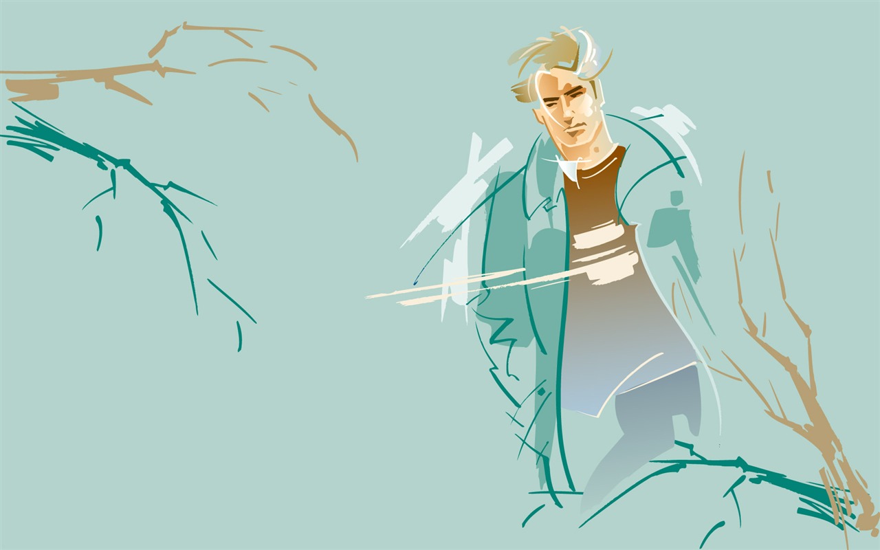 People living movement vector wallpaper (1) #13 - 1280x800