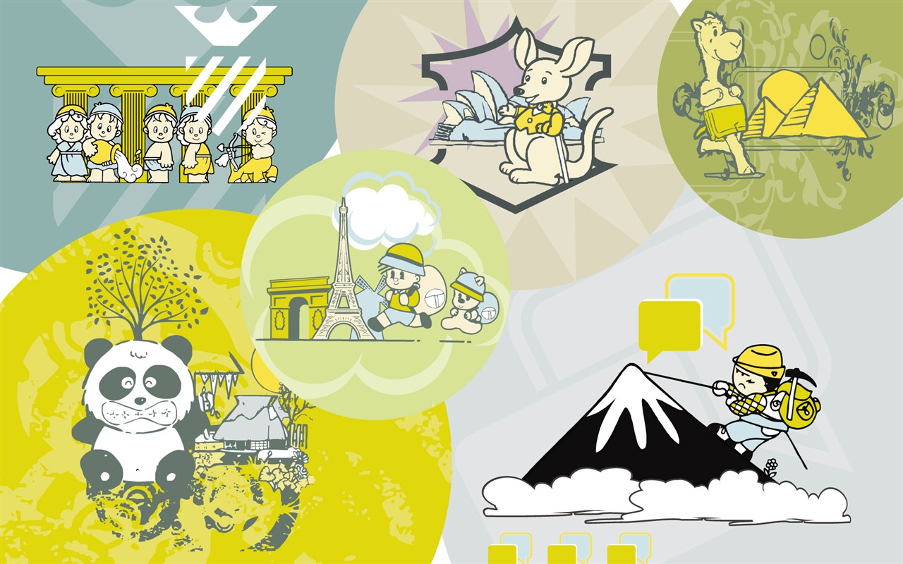 Vector Cartoon Design wallpaper (2) #16 - 1280x800