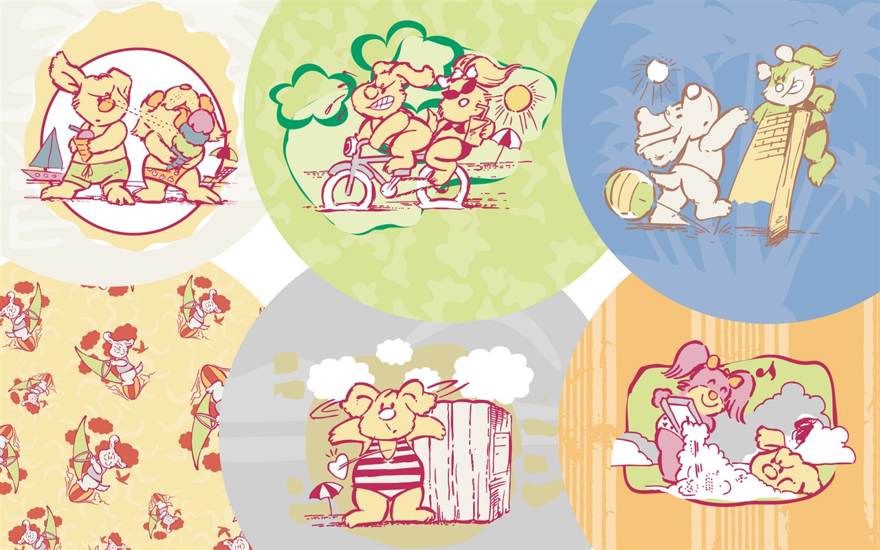 Vector Cartoon Design wallpaper (2) #18 - 1280x800