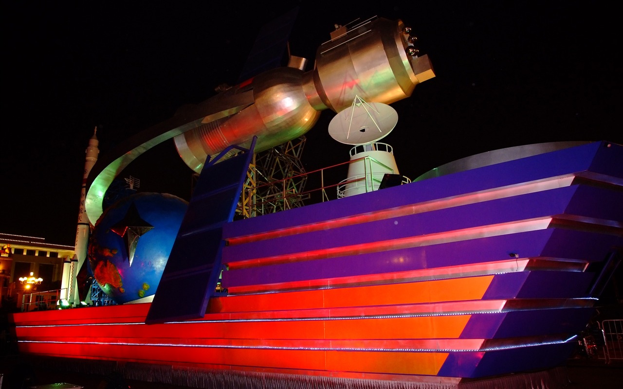 Tiananmen Square colorful night (rebar works) #39 - 1280x800
