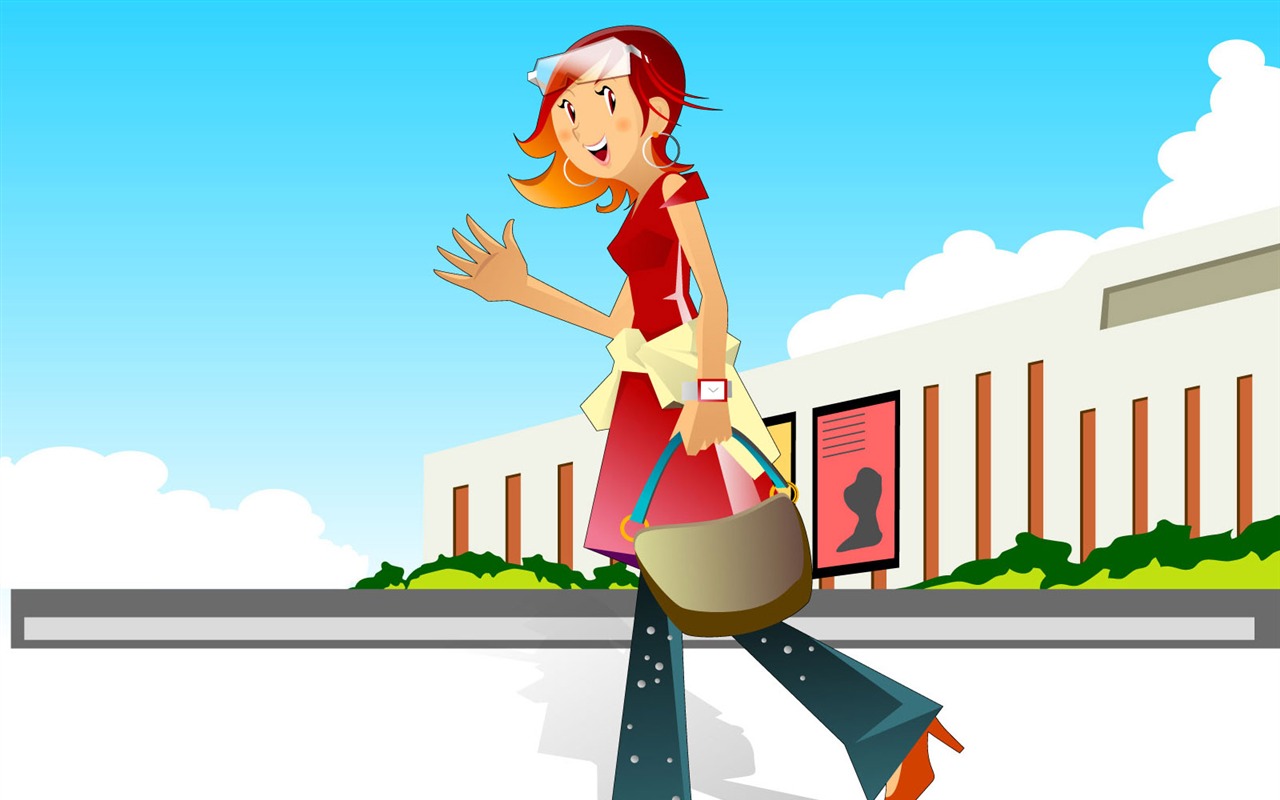 Vector collection of women wallpaper (1) #16 - 1280x800