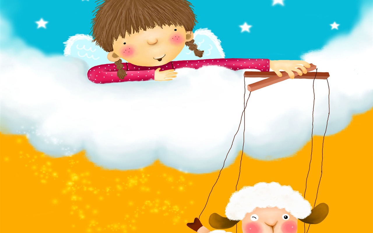 Large cartoon wallpaper (2) #3 - 1280x800