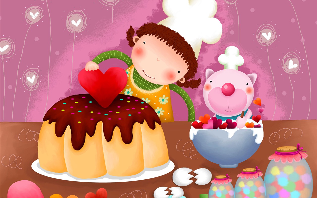 Large cartoon wallpaper (2) #10 - 1280x800