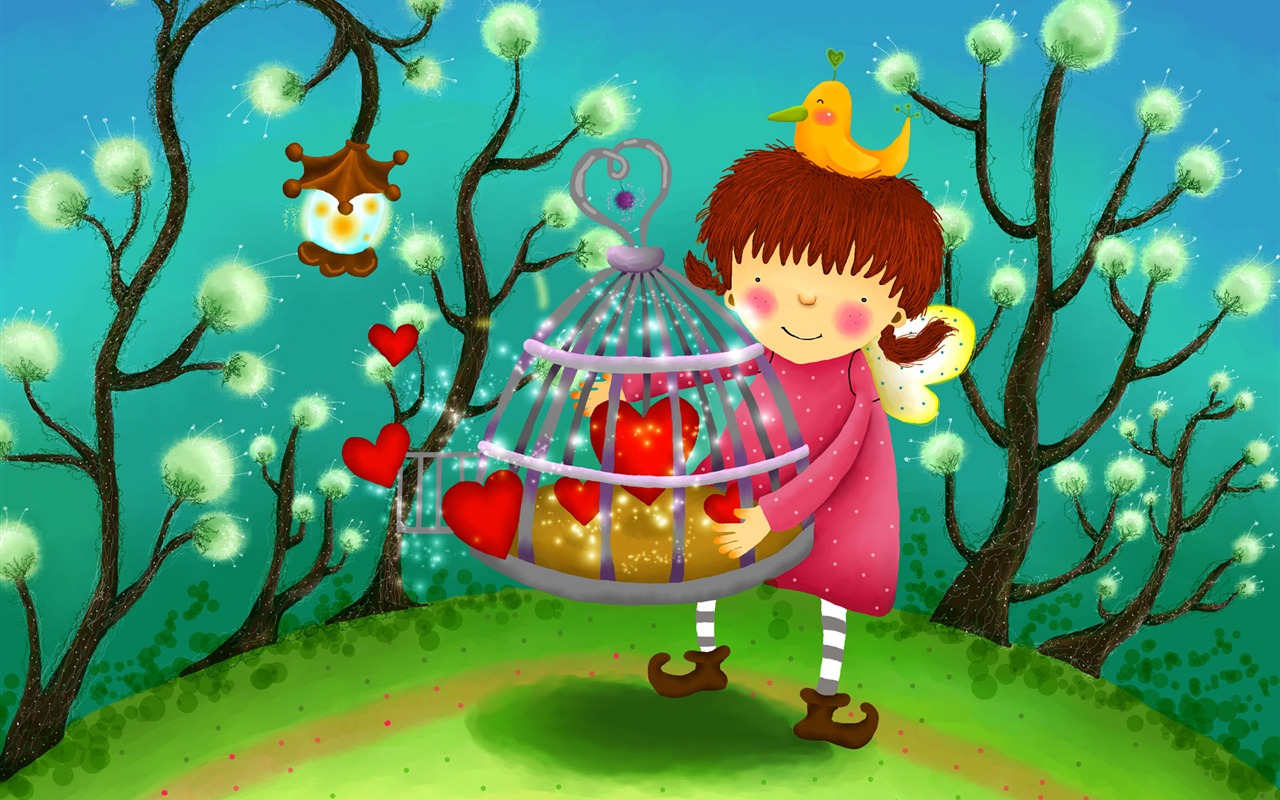 Large cartoon wallpaper (2) #12 - 1280x800