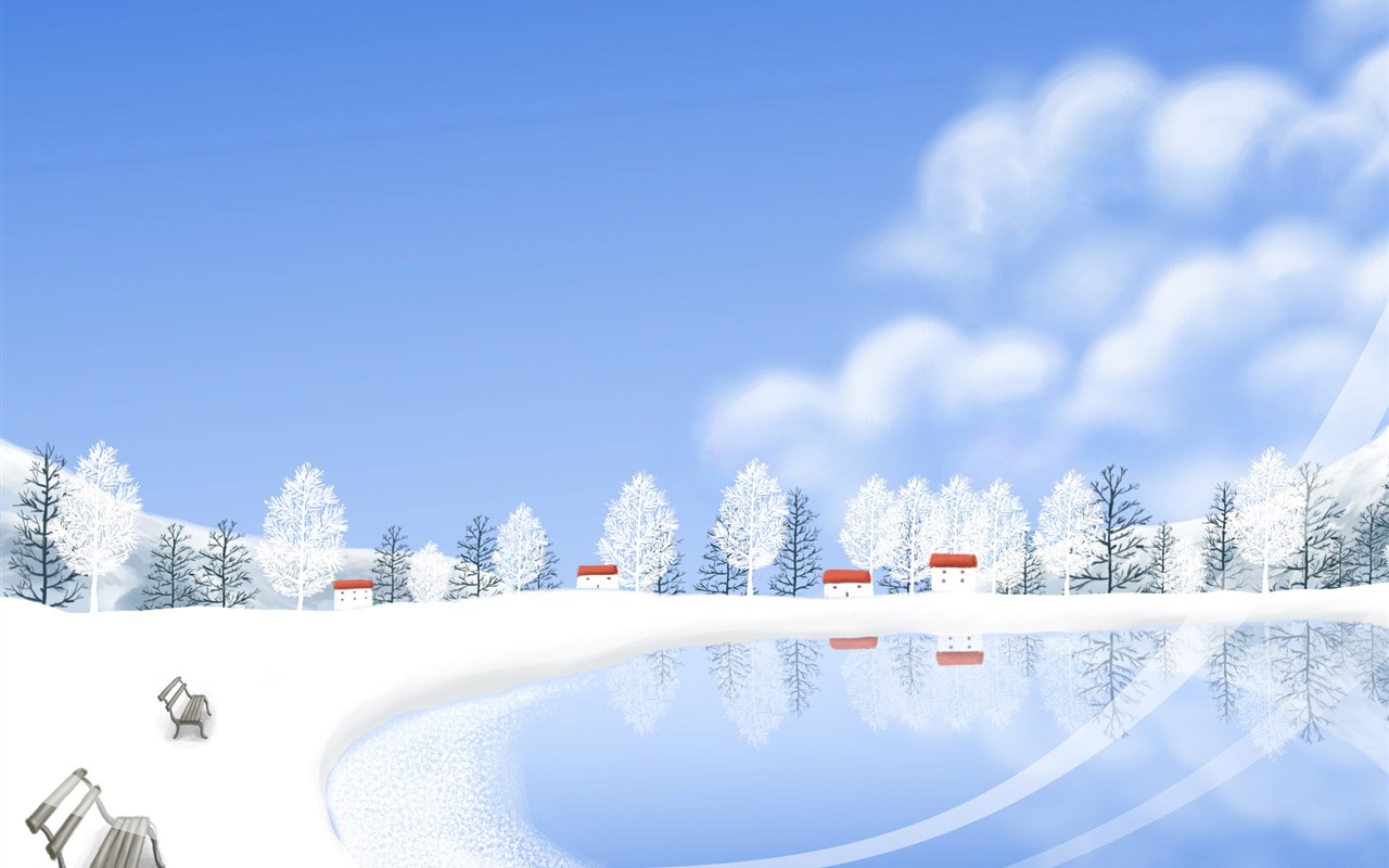 Large cartoon wallpaper (3) #2 - 1280x800