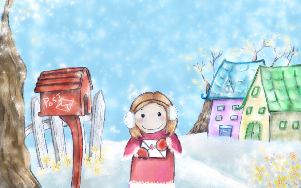 Large cartoon wallpaper (3) #9 - 1280x800