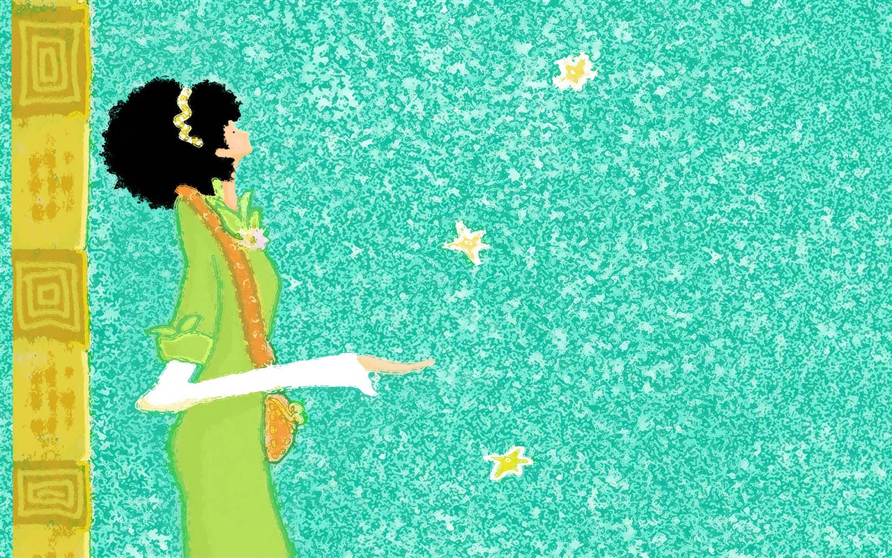 手繪浪漫女孩 壁紙(一) #15 - 1280x800