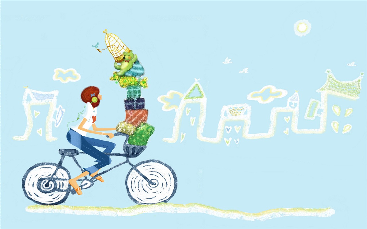 手繪浪漫女孩 壁紙(一) #16 - 1280x800