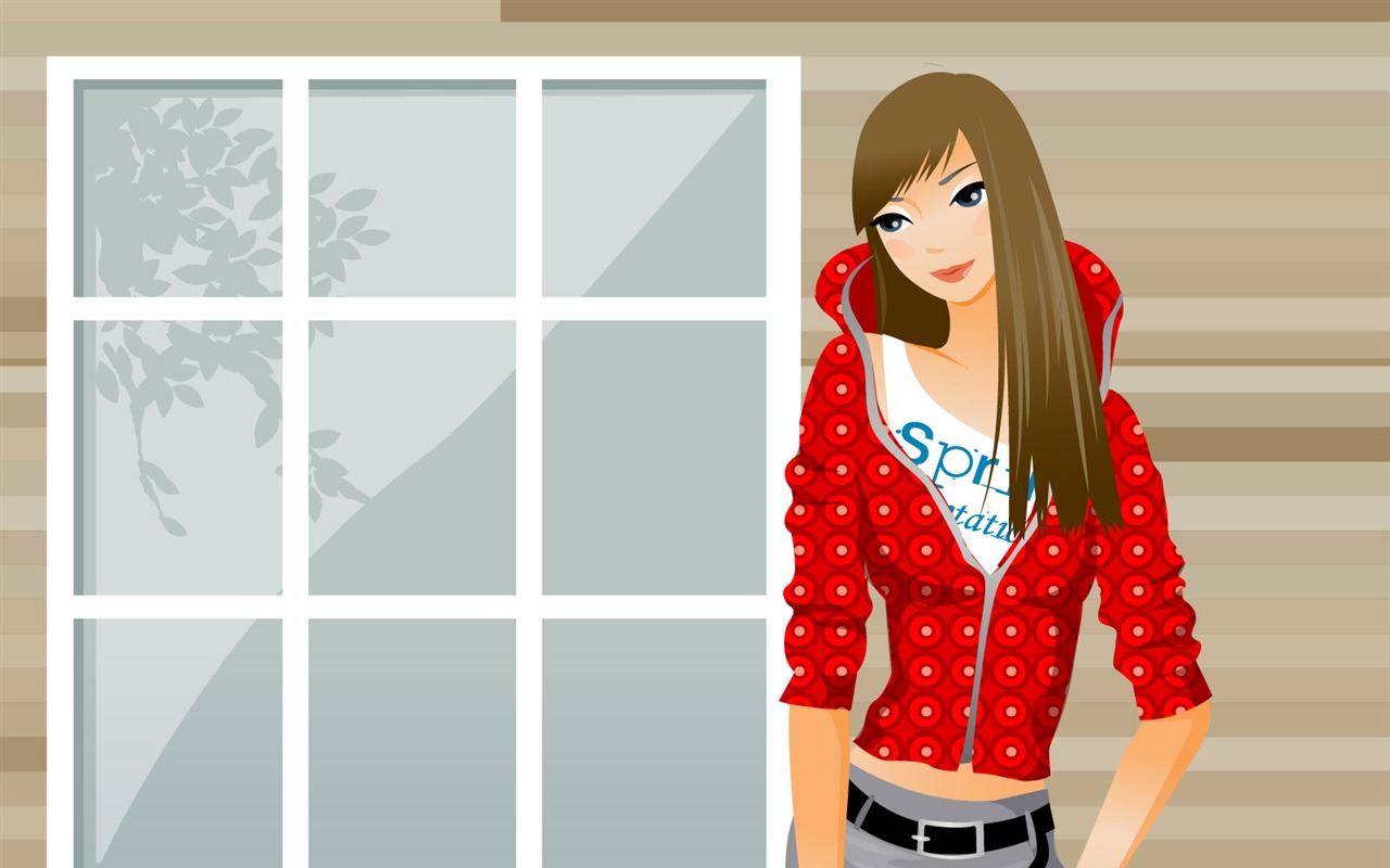 Vector collection of women wallpaper (5) #1 - 1280x800