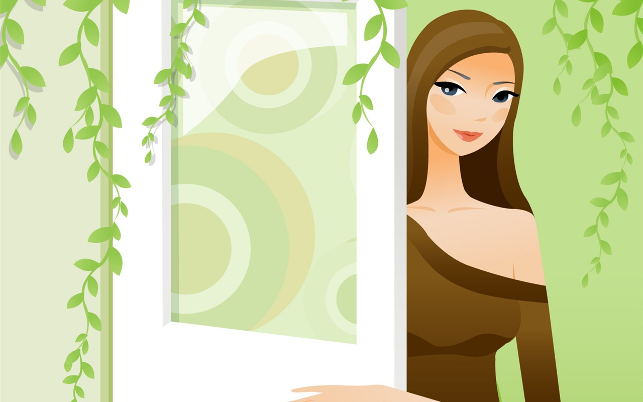 Vector collection of women wallpaper (5) #8 - 1280x800