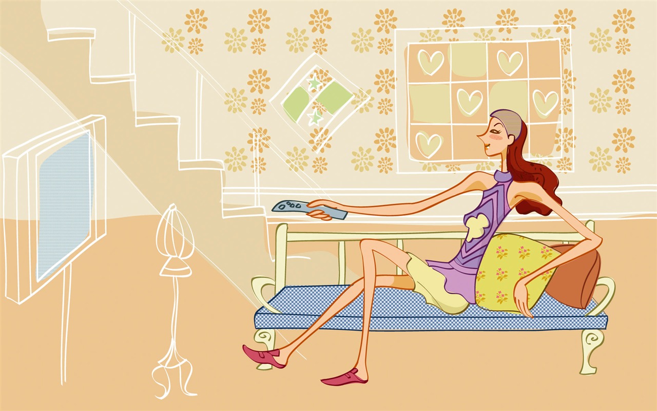 Fashion Girls Vector Wallpaper (1) #19 - 1280x800