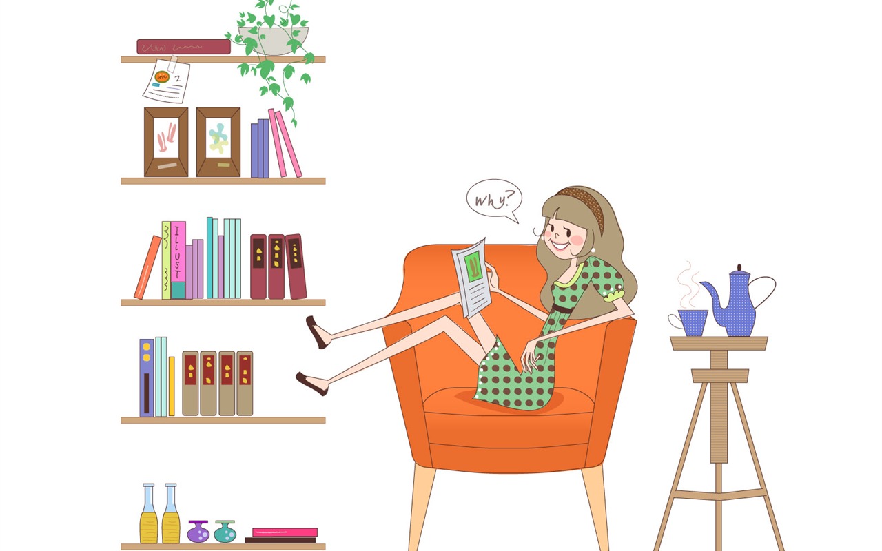 Vector Fashion Girls Wallpaper (2) #3 - 1280x800