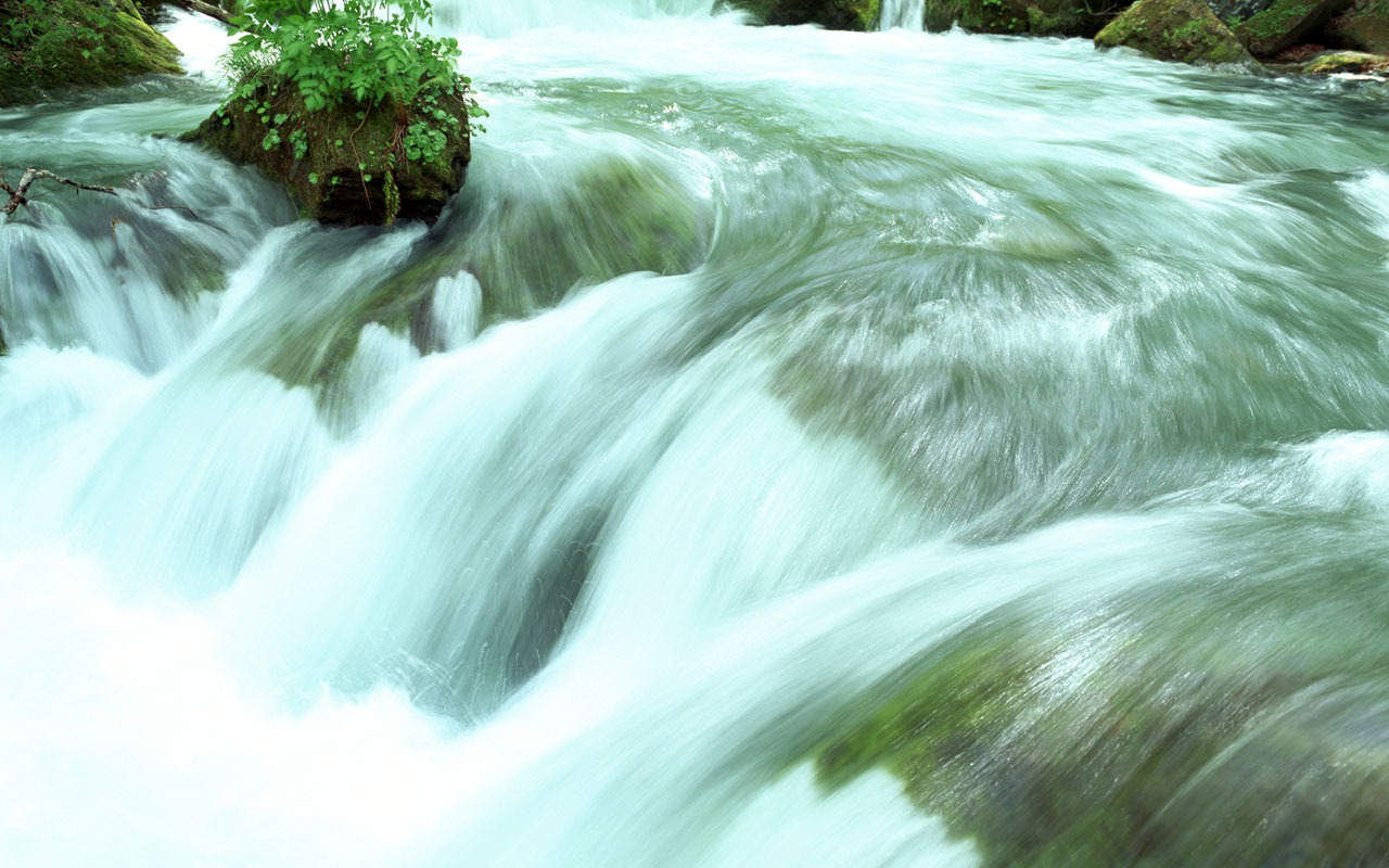Waterfall streams wallpaper (1) #18 - 1280x800