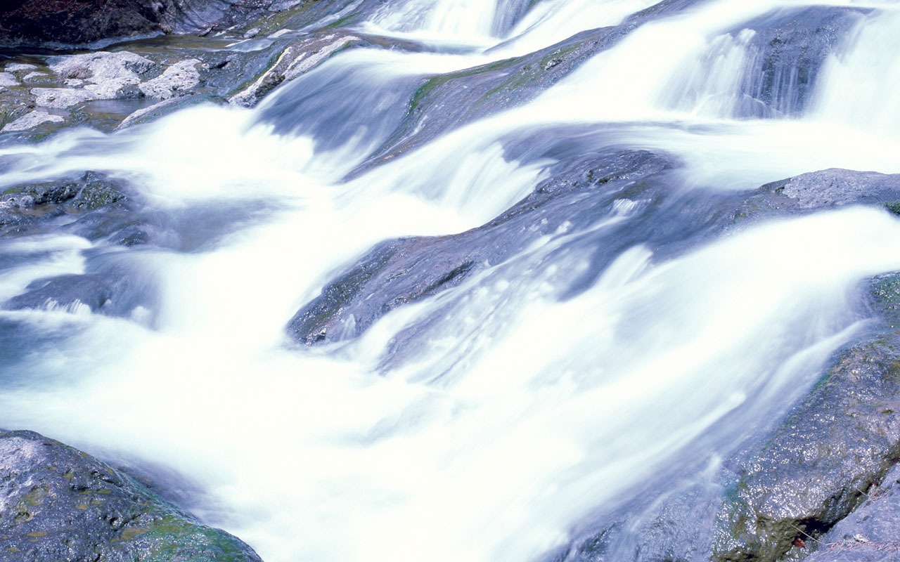 Waterfall streams wallpaper (2) #6 - 1280x800