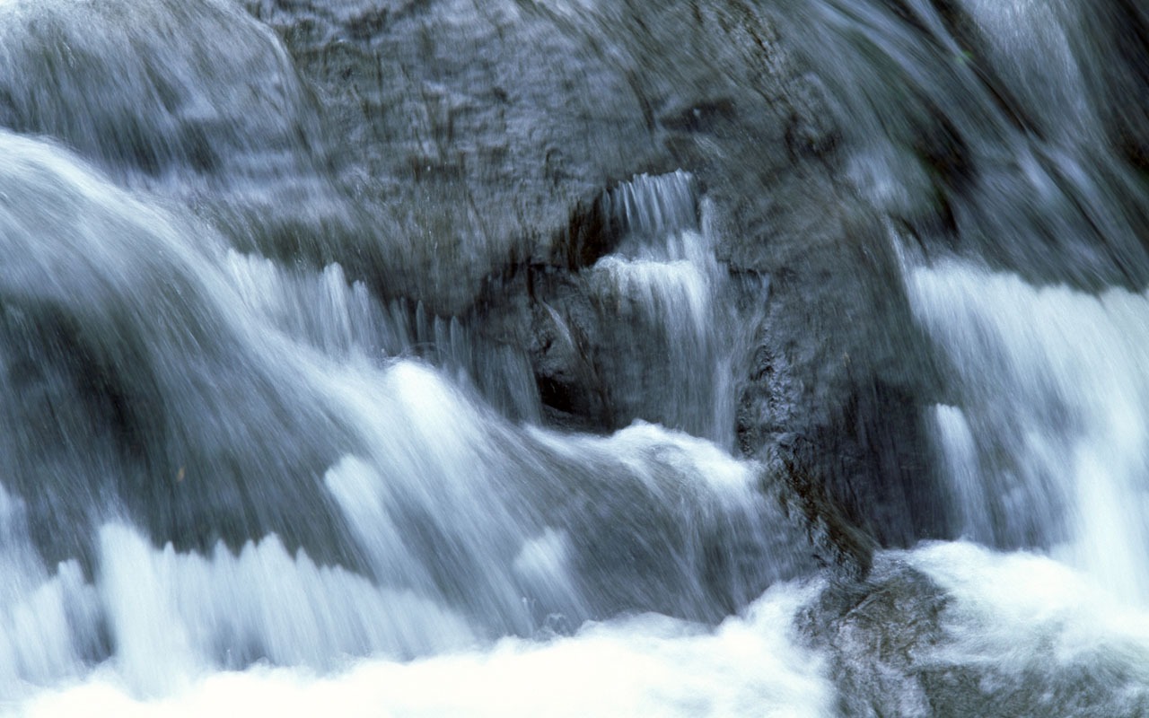 Waterfall streams wallpaper (2) #12 - 1280x800