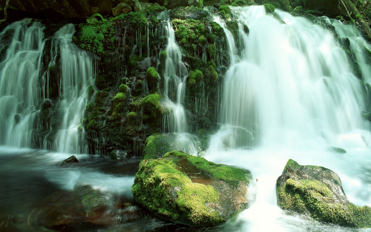 Cascada arroyos fondo de pantalla (2) #18 - 1280x800