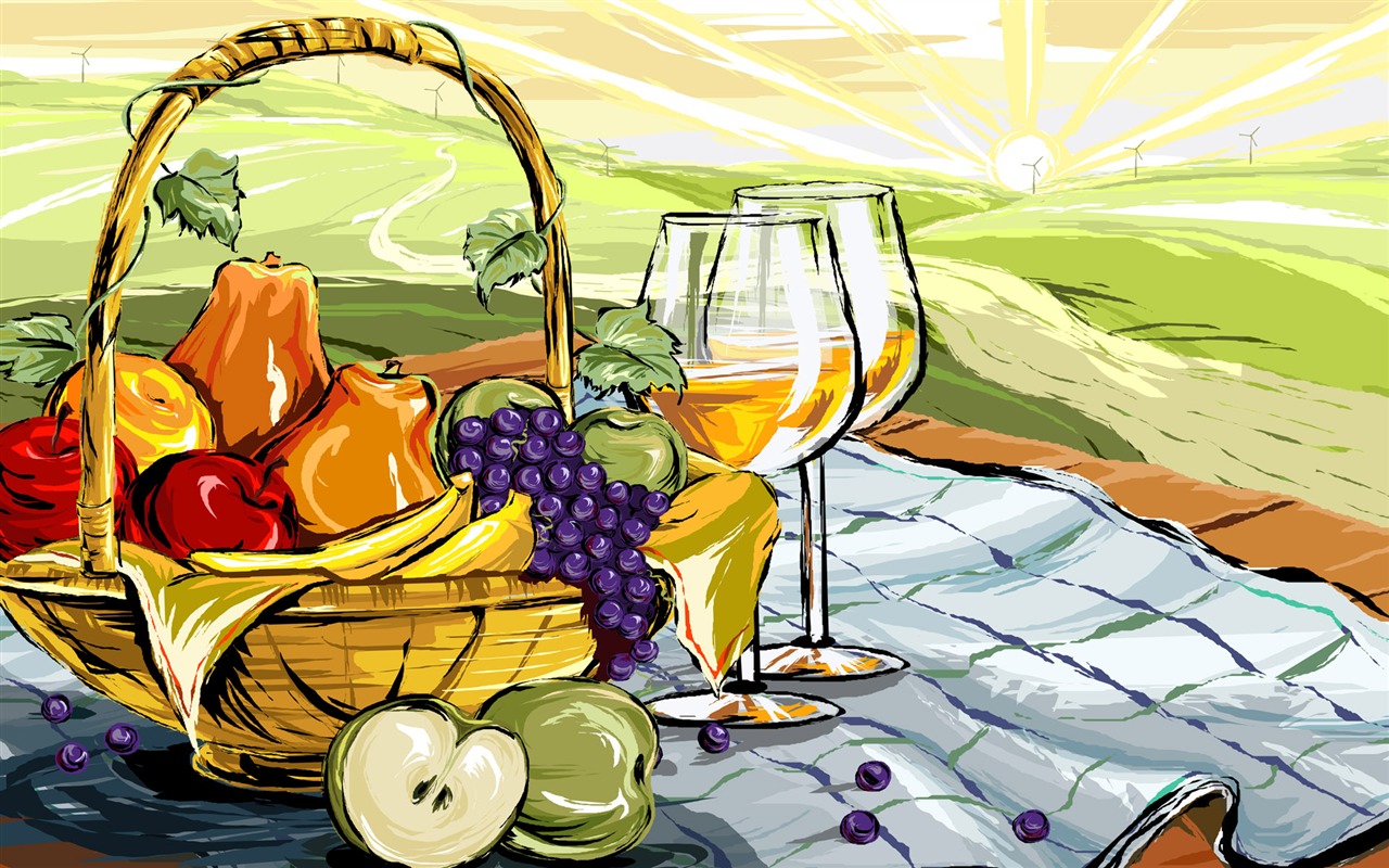 Linky ručně malované tapety-širokoúhlý #18 - 1280x800