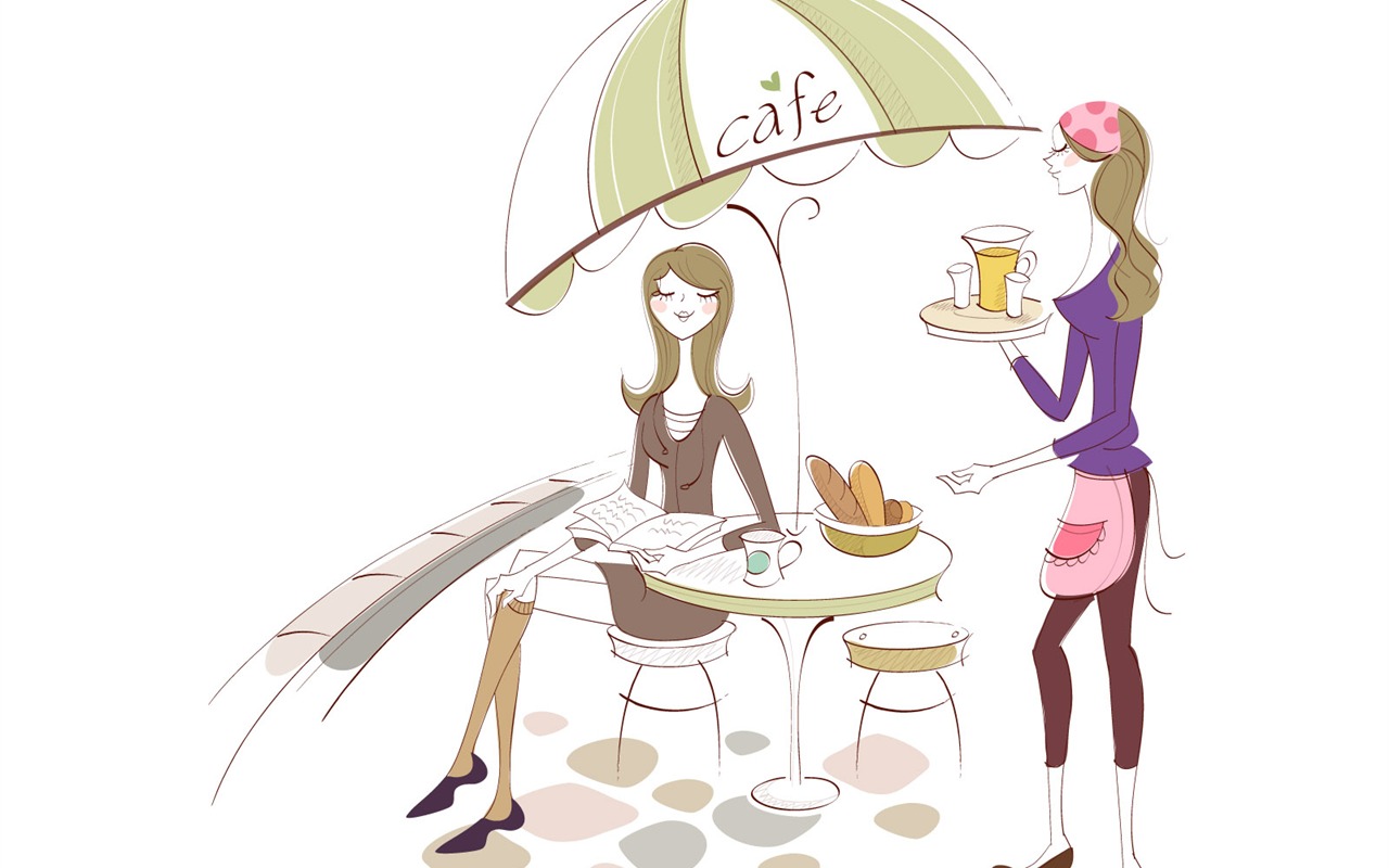 Fashion Girls Vector Wallpaper (4) #9 - 1280x800