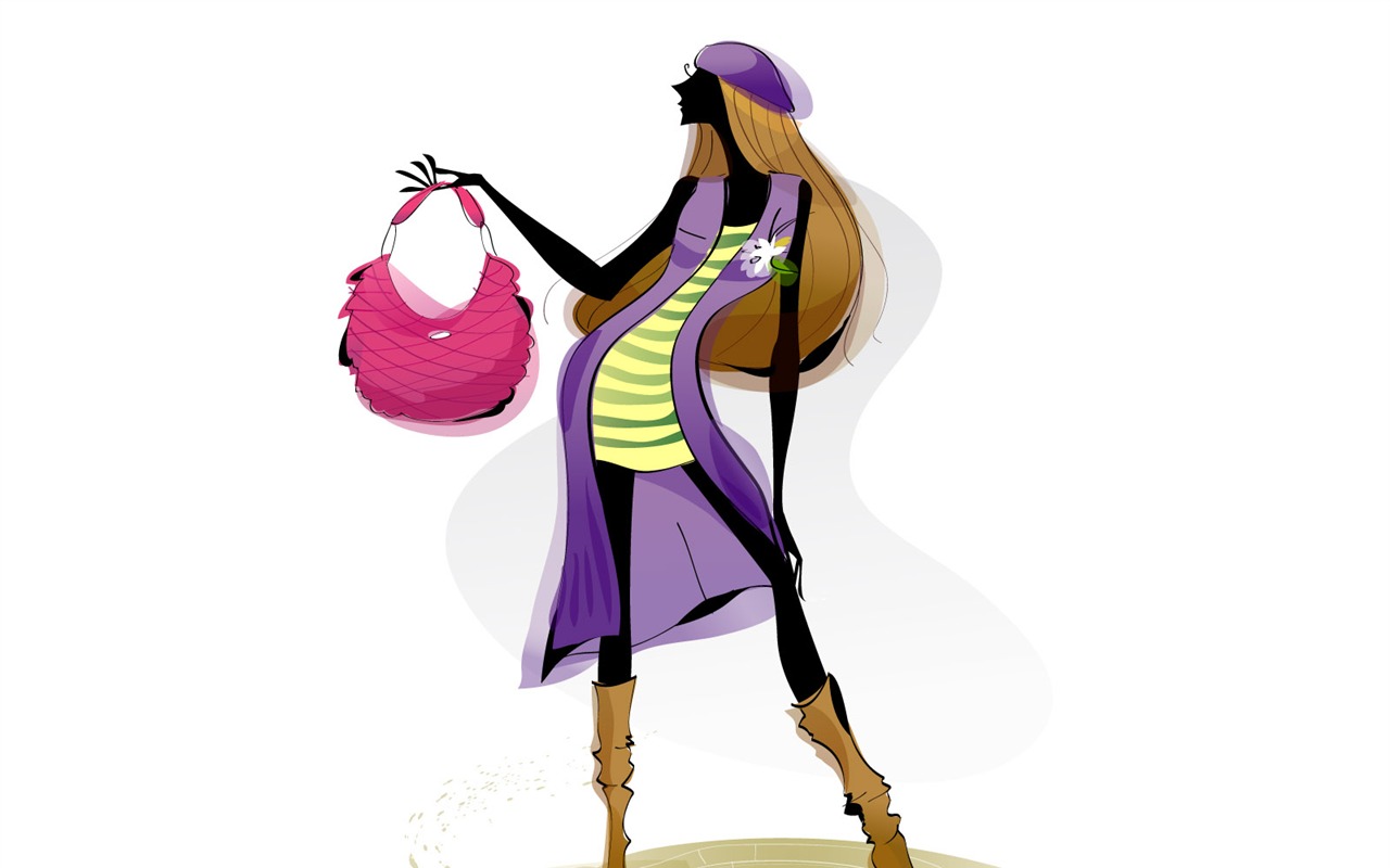 Vector Fashion Girls Wallpaper (6) #3 - 1280x800