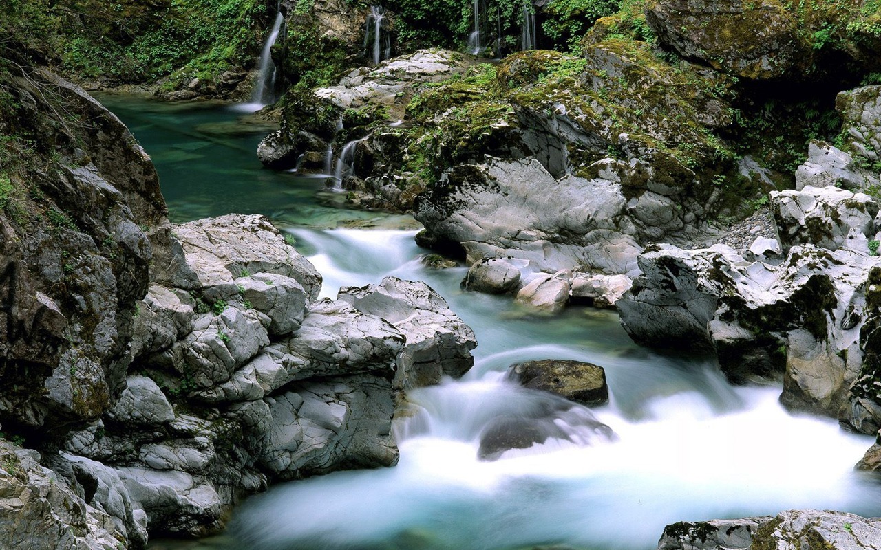 Cascada arroyos fondo de pantalla (4) #4 - 1280x800