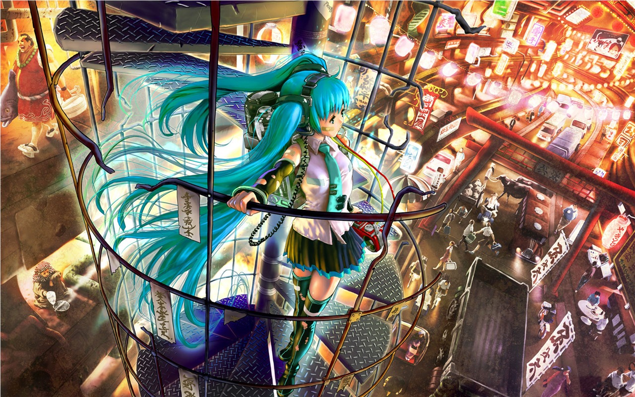 初音未來系列 壁紙(四) #20 - 1280x800