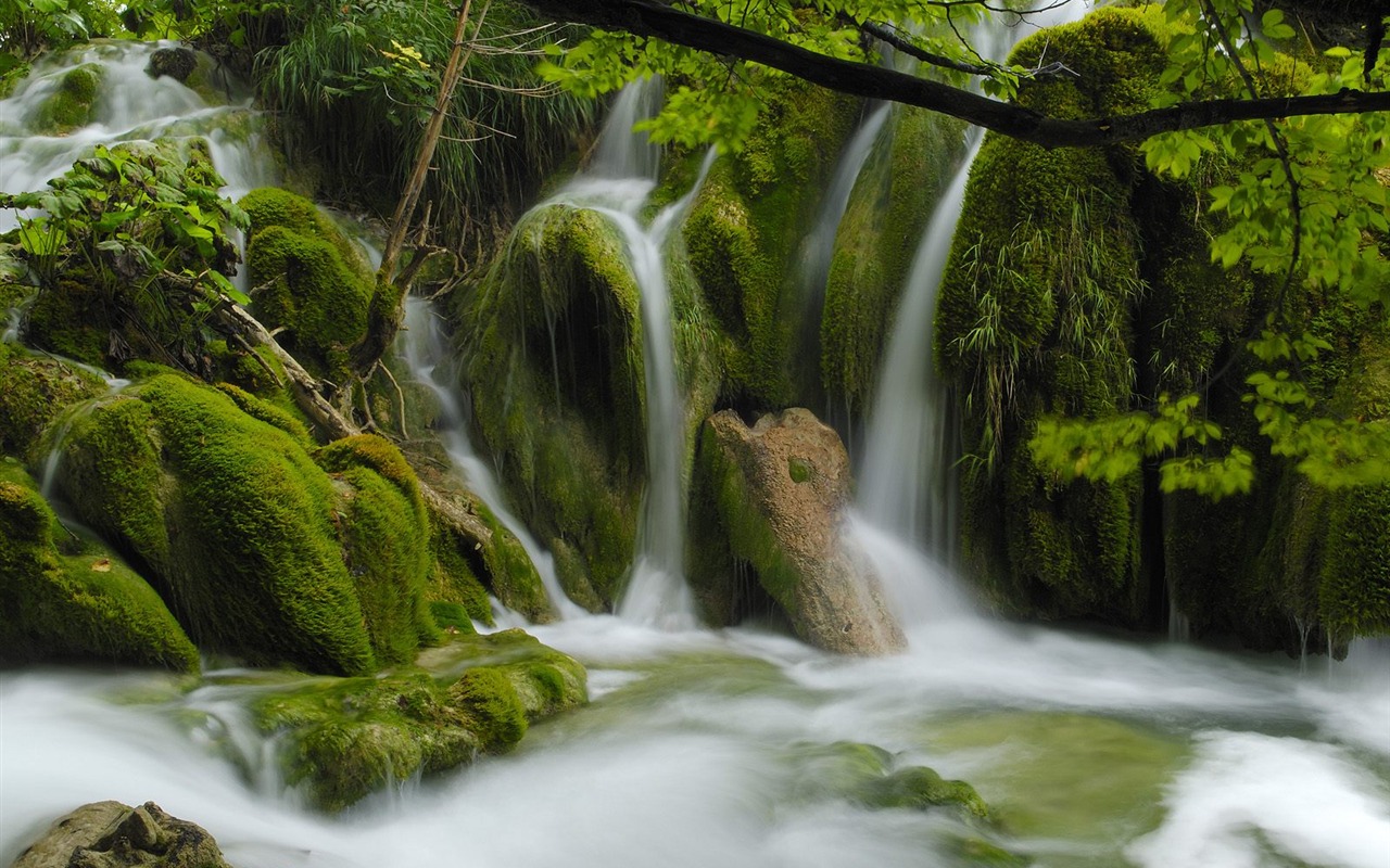 Waterfall streams wallpaper (10) #20 - 1280x800