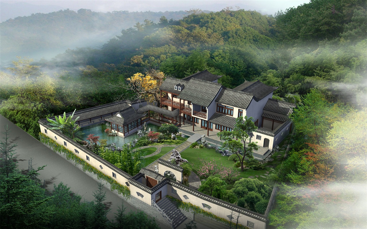 建築園林效果 高清壁紙(二) #4 - 1280x800
