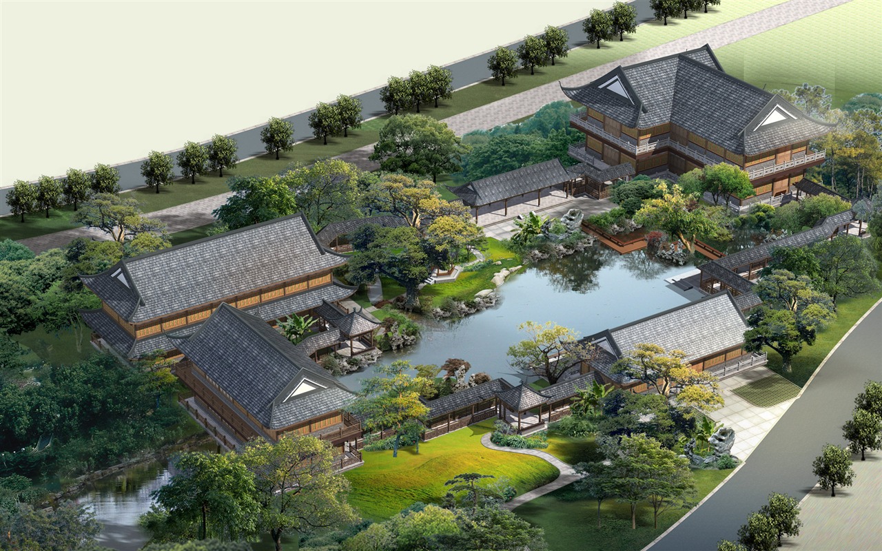 建築園林效果 高清壁紙(二) #19 - 1280x800