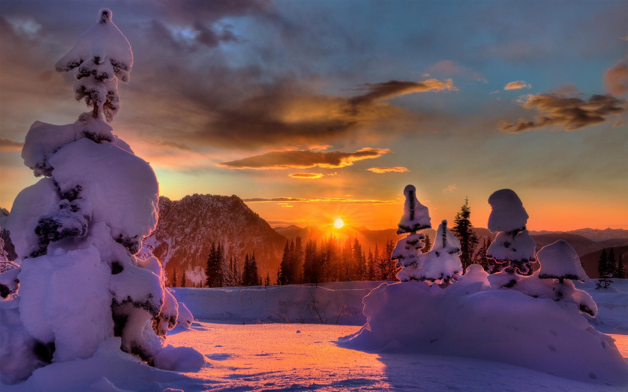 Fond d'écran panoramique de neige (2) #1 - 1280x800