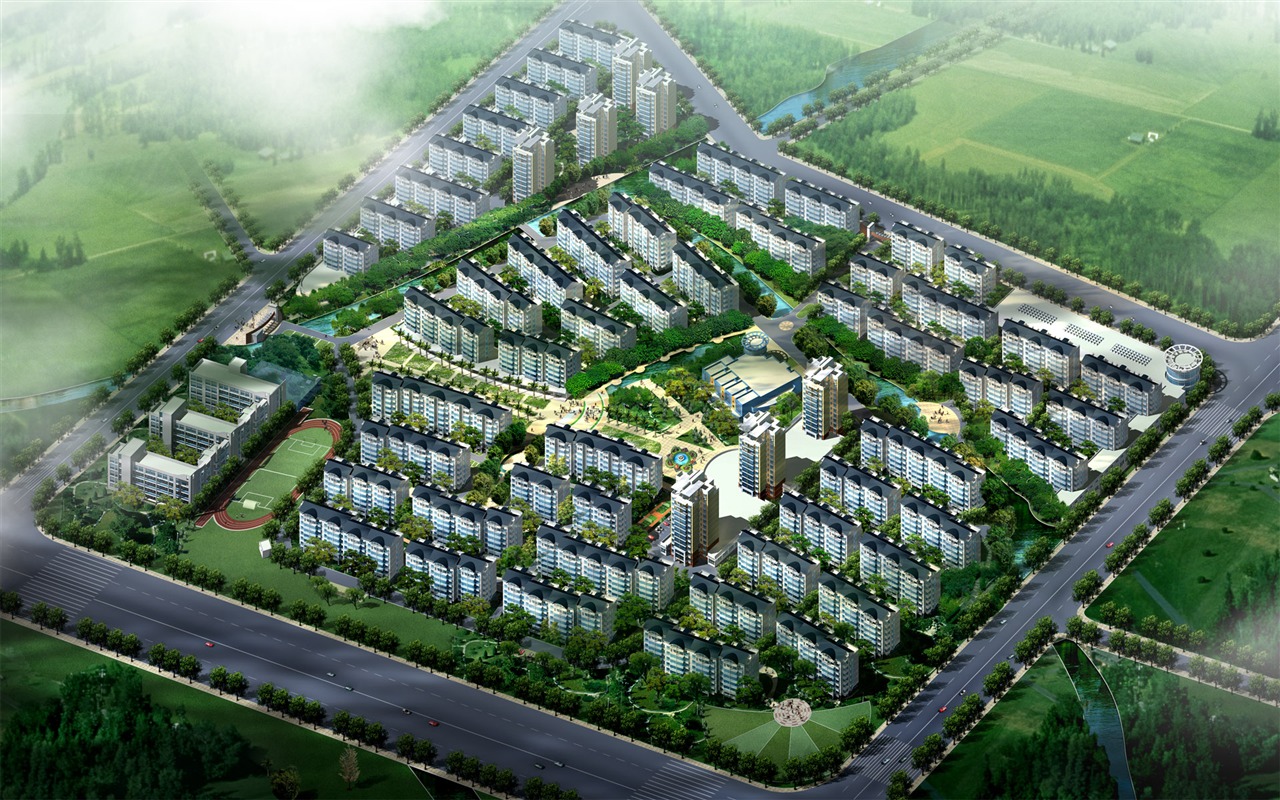 建築園林效果 高清壁紙(四) #2 - 1280x800