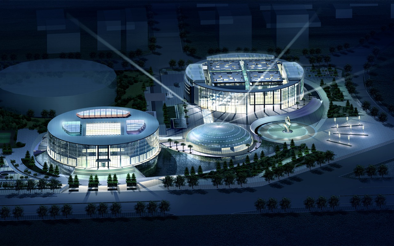 建築園林效果 高清壁紙(四) #4 - 1280x800