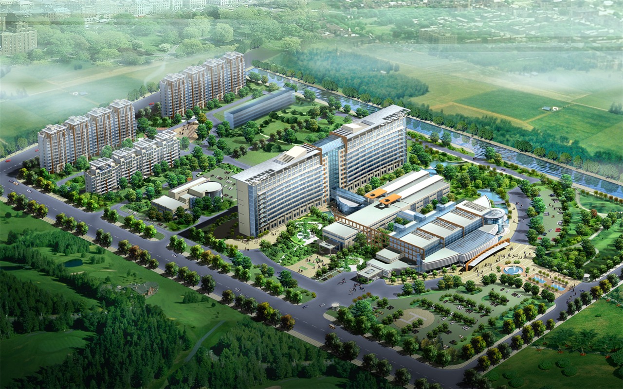 建築園林效果 高清壁紙(四) #10 - 1280x800