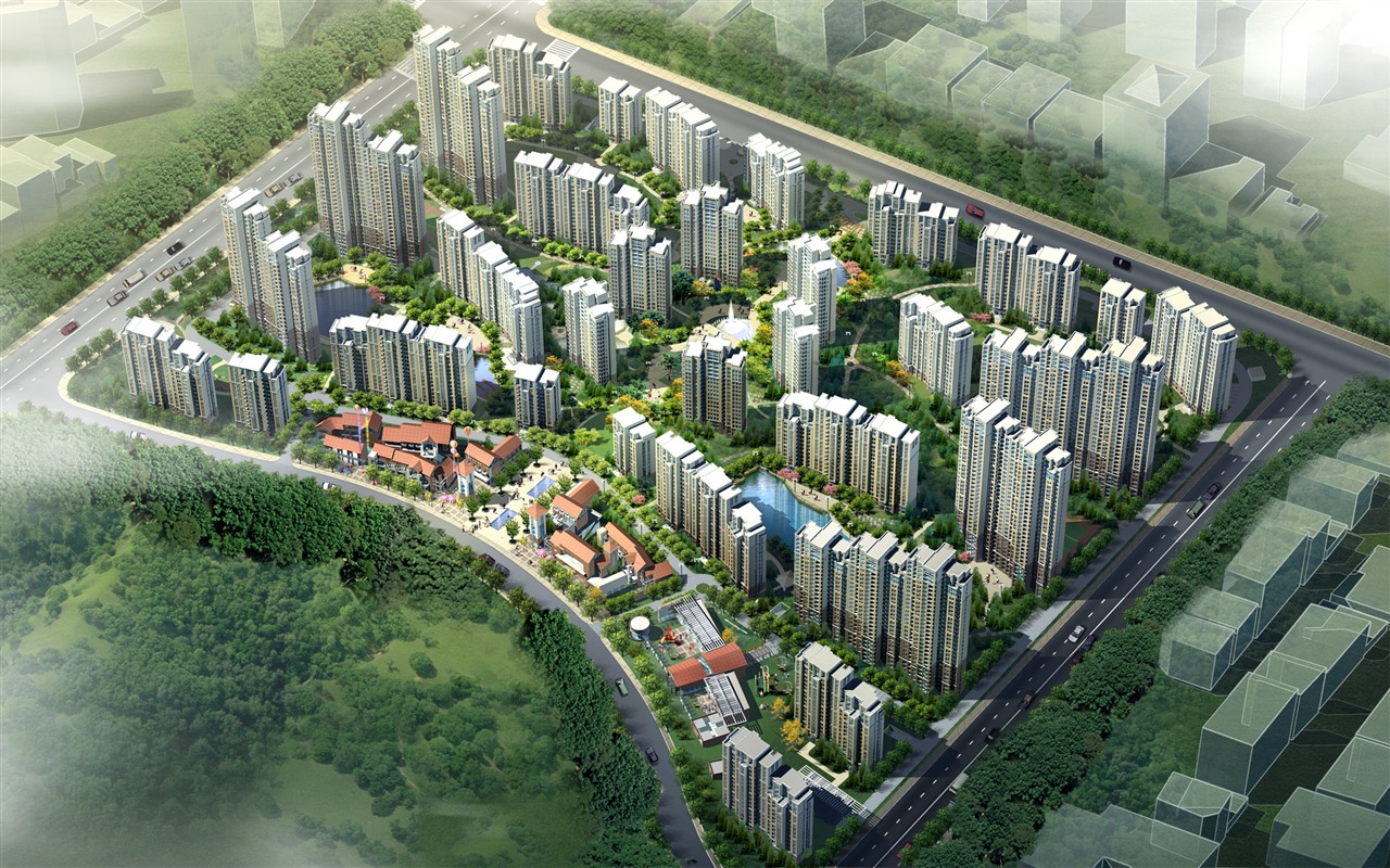 建築園林效果 高清壁紙(四) #17 - 1280x800