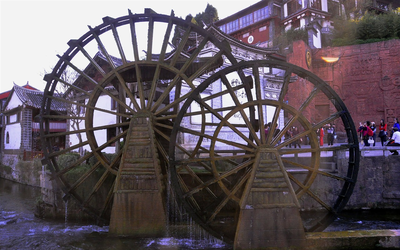 Starobylé město Lijiang atmosféra (1) (starý Hong OK práce) #21 - 1280x800