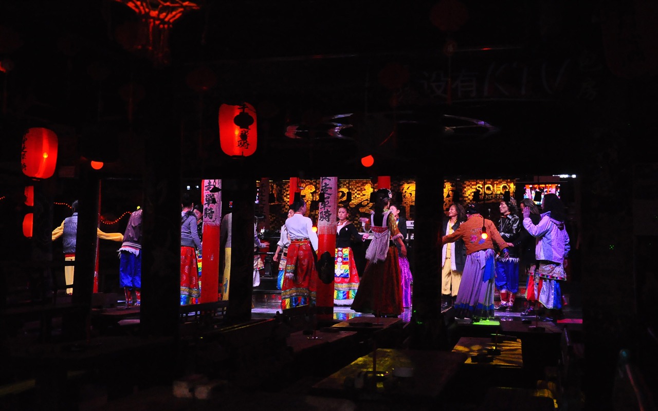 Starobylé město Lijiang atmosféra (1) (starý Hong OK práce) #28 - 1280x800