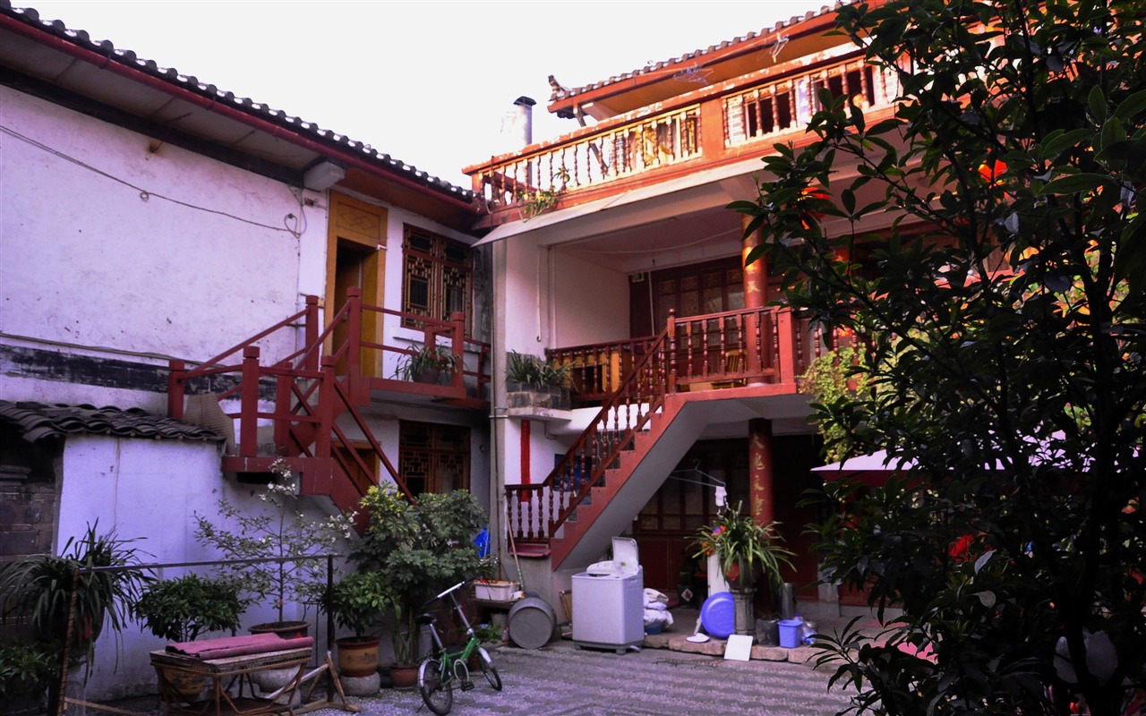 Starobylé město Lijiang atmosféra (1) (starý Hong OK práce) #34 - 1280x800