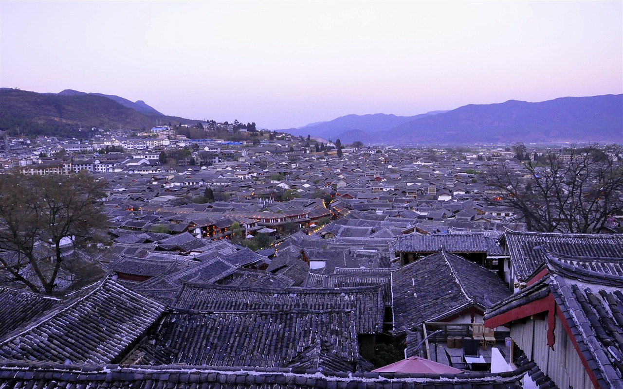 Starobylé město Lijiang atmosféra (2) (starý Hong OK práce) #2 - 1280x800