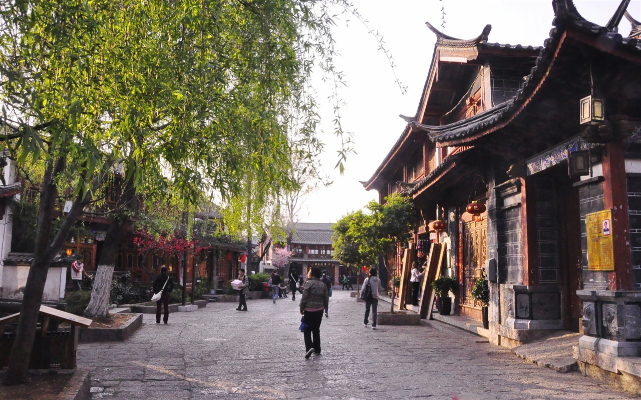 Lijiang ancient town atmosphere (2) (old Hong OK works) #3 - 1280x800