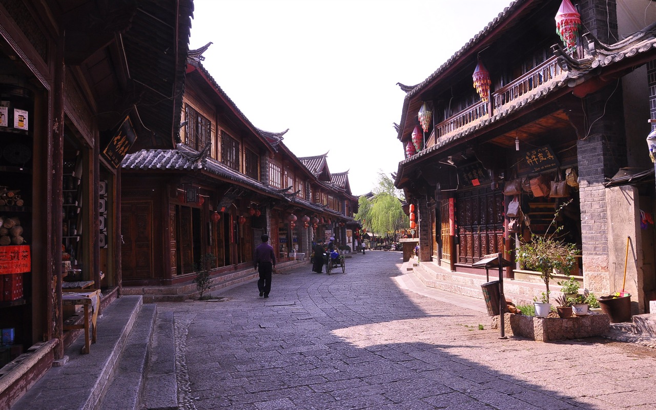 Starobylé město Lijiang atmosféra (2) (starý Hong OK práce) #16 - 1280x800
