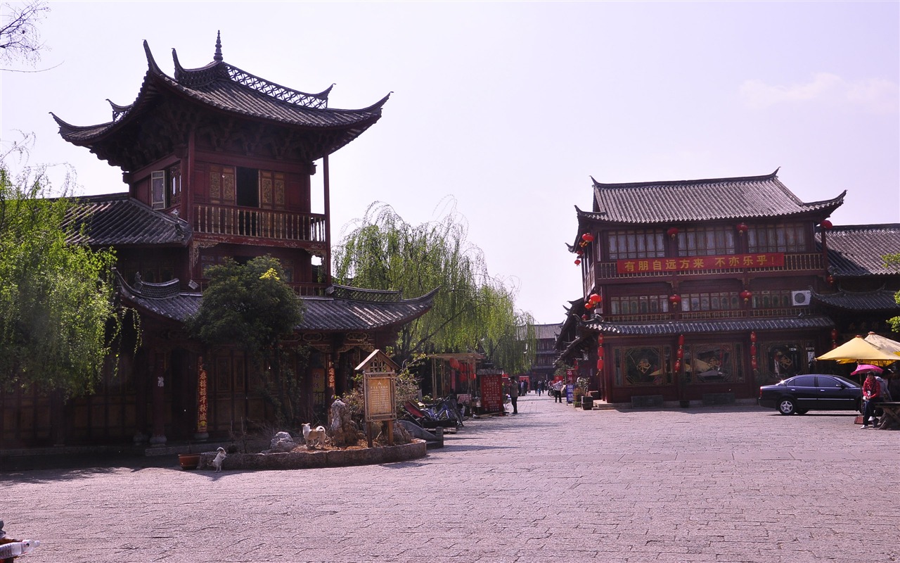 Starobylé město Lijiang atmosféra (2) (starý Hong OK práce) #19 - 1280x800