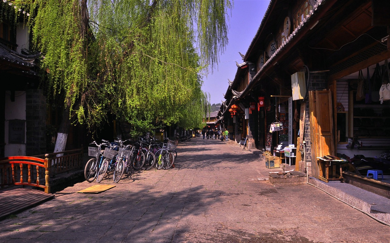Starobylé město Lijiang atmosféra (2) (starý Hong OK práce) #21 - 1280x800