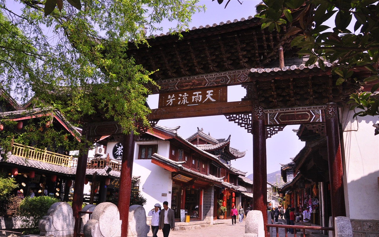 Starobylé město Lijiang atmosféra (2) (starý Hong OK práce) #22 - 1280x800