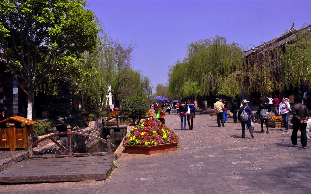 Starobylé město Lijiang atmosféra (2) (starý Hong OK práce) #25 - 1280x800