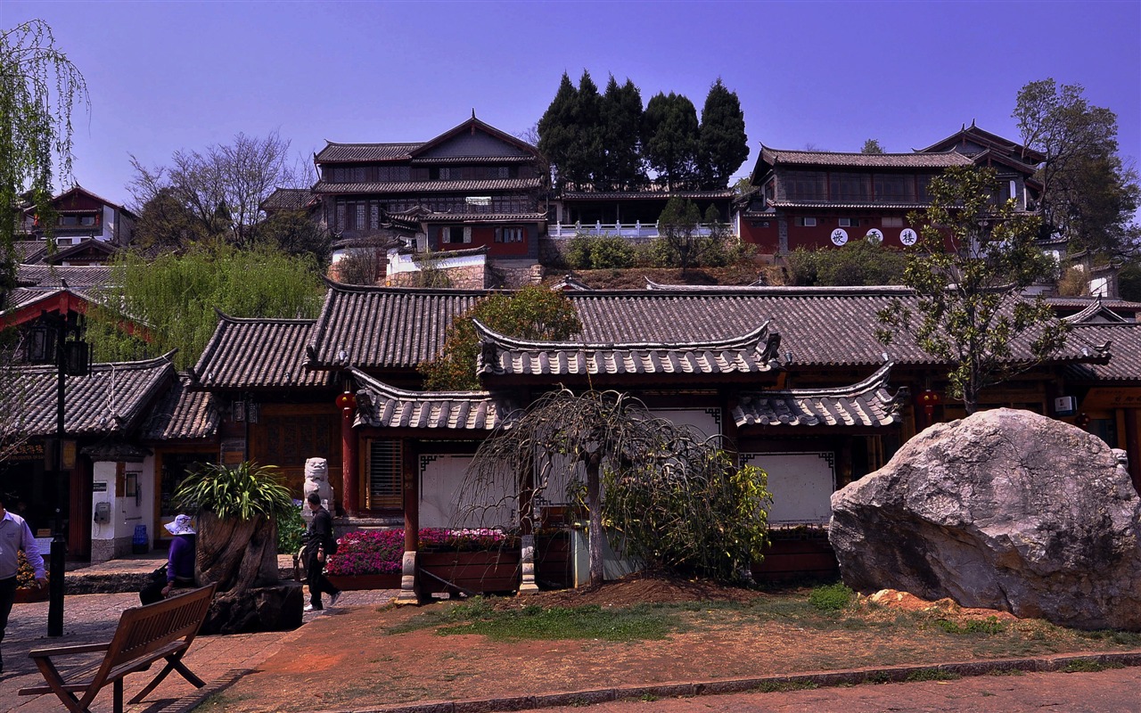 Starobylé město Lijiang atmosféra (2) (starý Hong OK práce) #27 - 1280x800